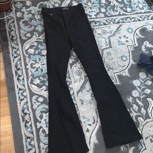 Abercrombie high rise flare black jeans